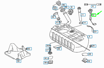 NEW MERCEDES-BENZ SL R129 FUEL TANK SENDER UNIT A1295421017 ORIGINAL