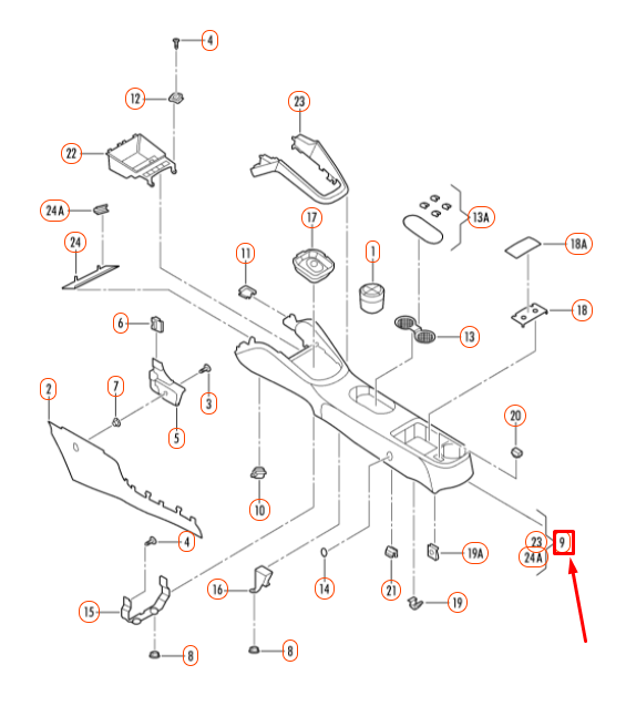 new volkswagen jetta a6 mk6 center console lhd 5c7863241p82v original