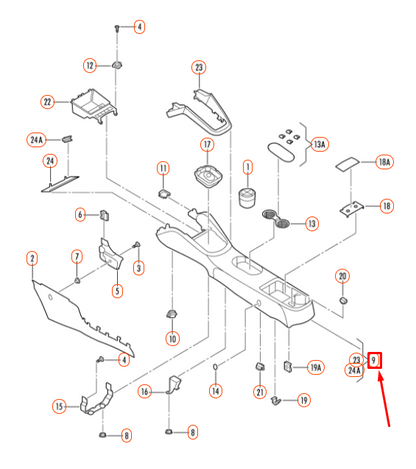 new volkswagen jetta a6 mk6 center console lhd 5c7863241p82v original