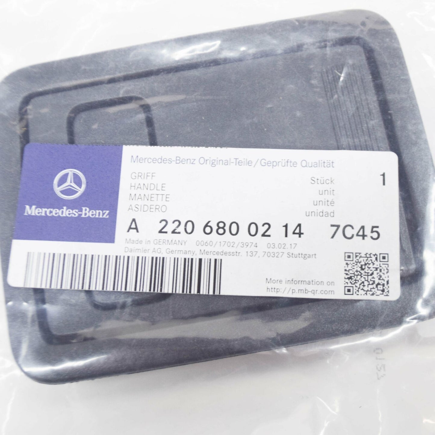 NEW MERCEDES-BENZ S W220 LUGGAGE COMPARTMENT HANDLE A22068002147C45 ORIGINAL