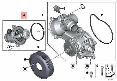 new bmw 7 e65 thermostat 11537586885 7586885 4.8 petrol 264kw original