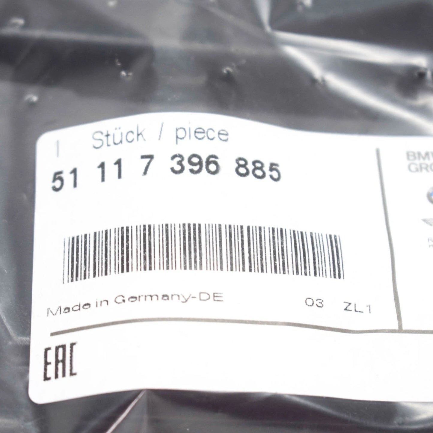 NEW BMW 3 F30 FRONT BUMPER LEFT CLOSED FOG LIGHT GRILLE 51117396885 ORIGINAL