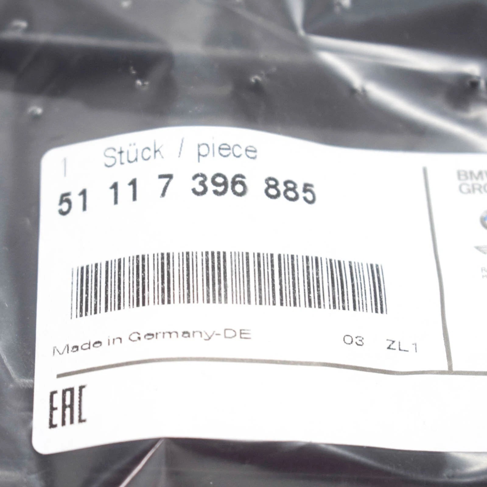 NEW BMW 3 F30 FRONT BUMPER LEFT CLOSED FOG LIGHT GRILLE 51117396885 ORIGINAL