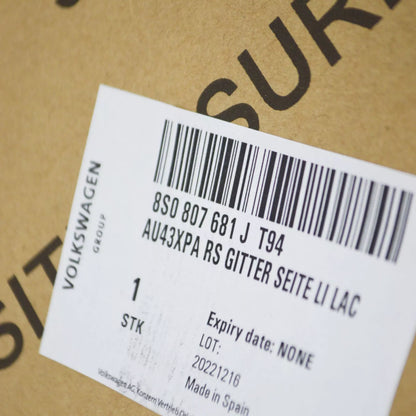 NEW AUDI TT ROADSTER FV FRONT LEFT AIR GUIDE GRILLE 8S0807681JT94 ORIGINAL