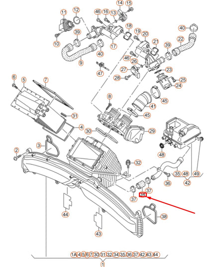 NEW AUDI A6 C7 VENT HOSE 079103237A ORIGINAL