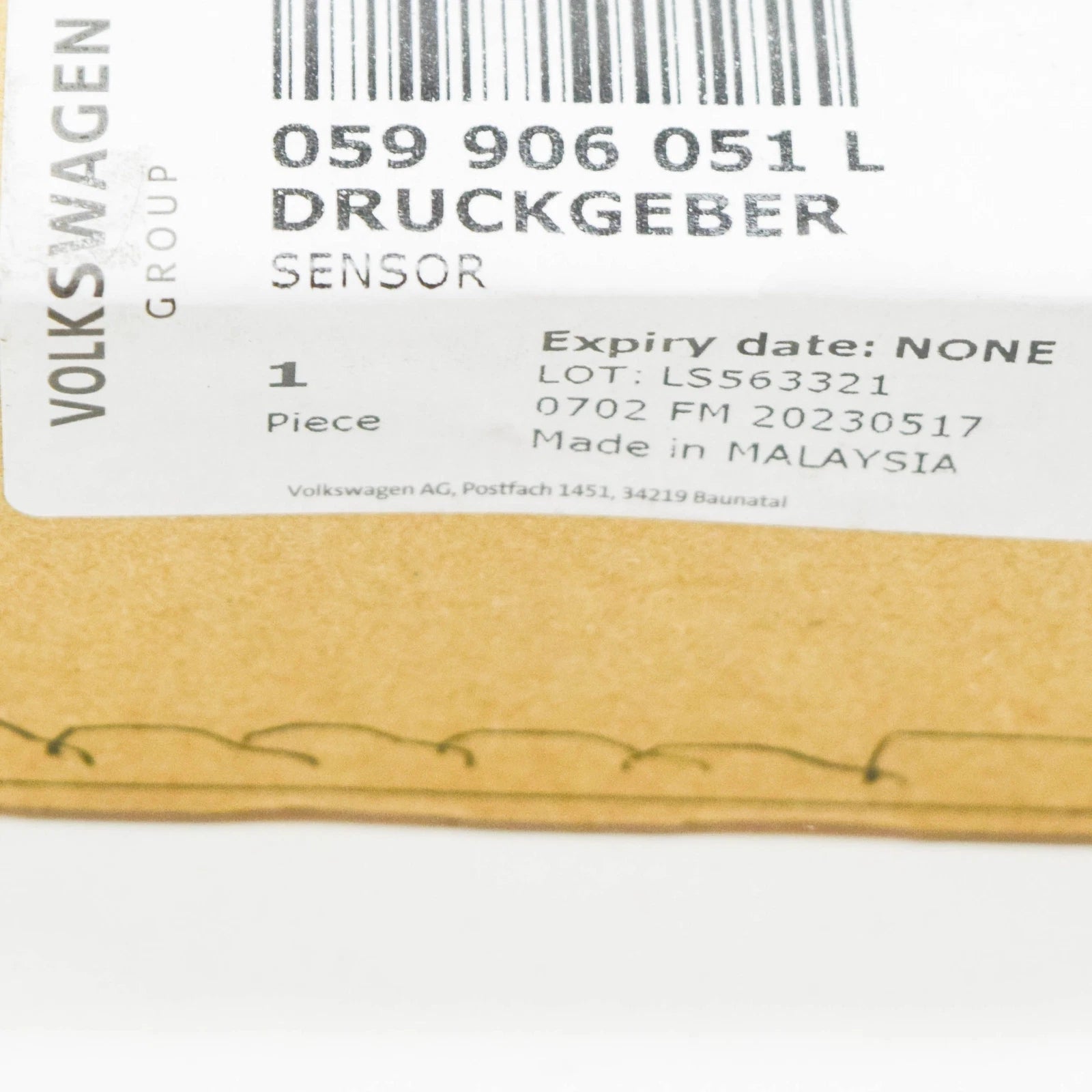 NEW AUDI Q5 FY DPF PRESSURE DIFFERENCE SENDER 059906051L ORIGINAL