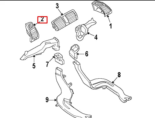 NEW BMW 1 E81 FRONT DASHBOARD AIR VENT GRILLE LEFT 64227059187 LHD ORIGINAL