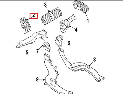 NEW BMW 1 E81 FRONT DASHBOARD AIR VENT GRILLE LEFT 64227059187 LHD ORIGINAL