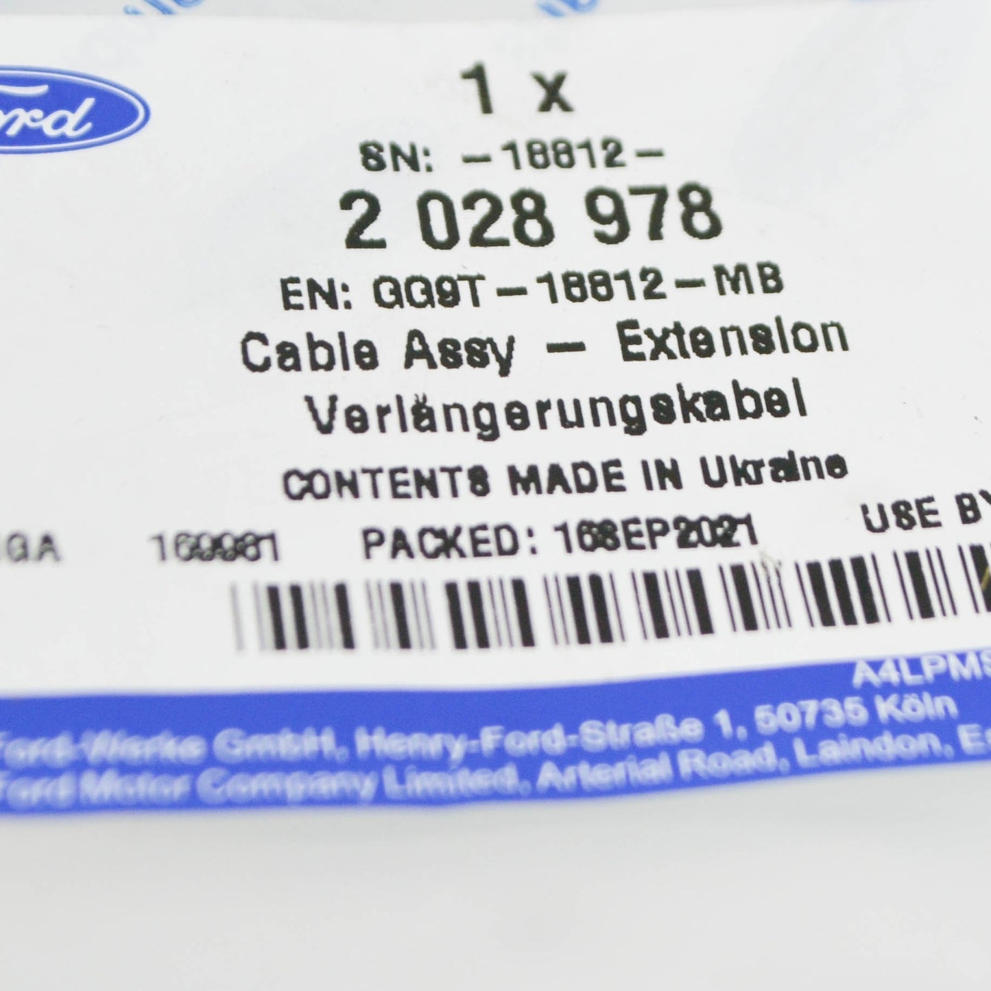 new ford mondeo mk5 gps aerial extension cable assy lhd 2028978 original