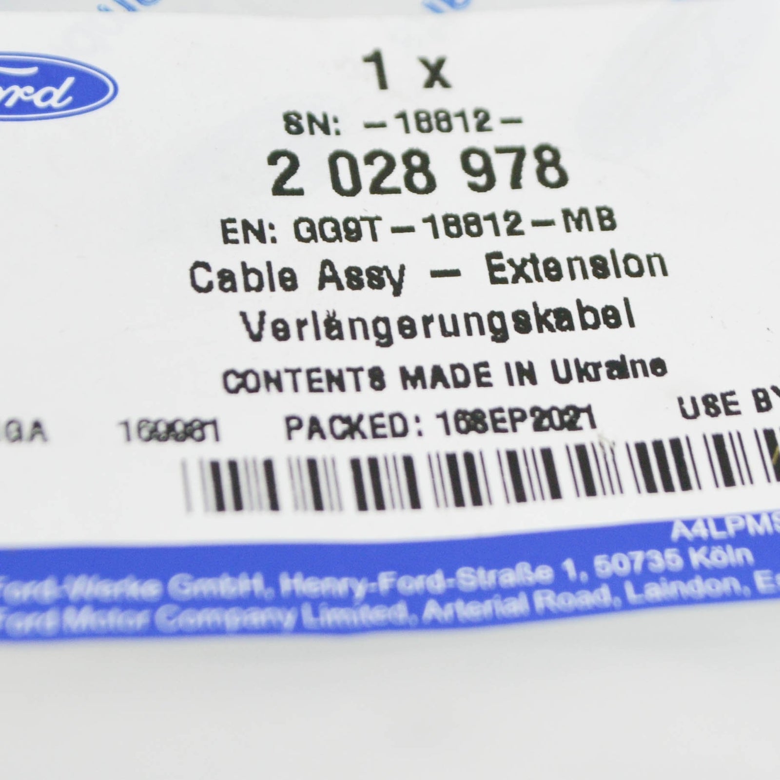 new ford mondeo mk5 gps aerial extension cable assy lhd 2028978 original