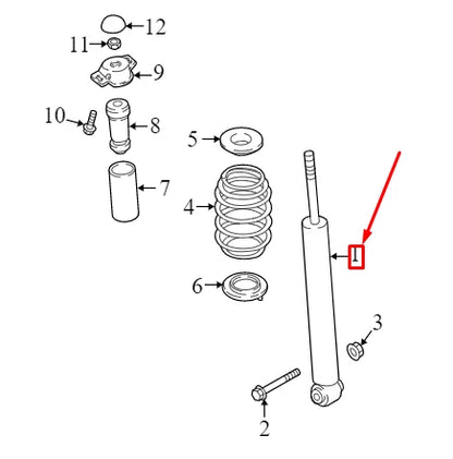 NEW VOLKSWAGEN ATLAS CA1 REAR GAS SHOCK ABSORBER 3QF513029AC ORIGINAL