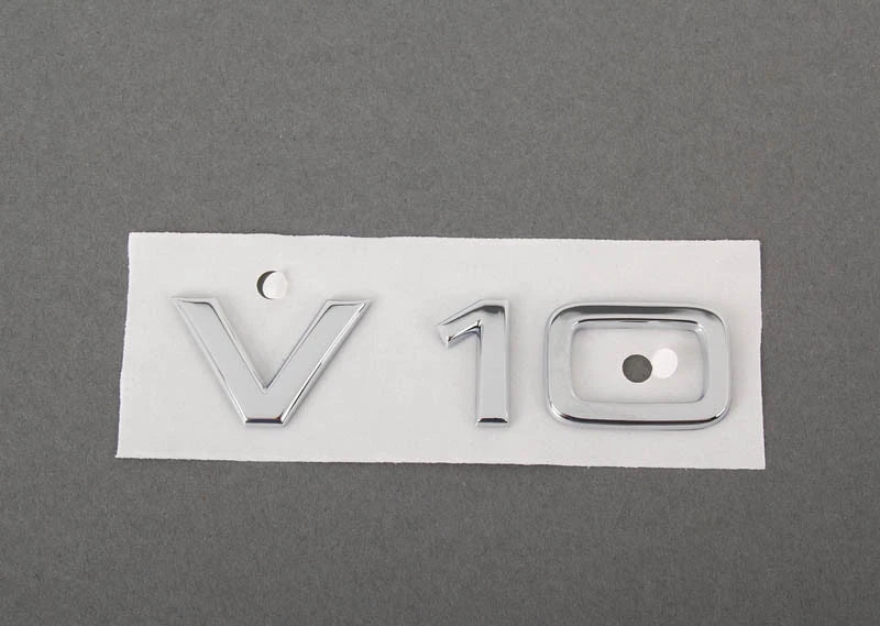 NEW AUDI A6 S6 RS6 A8 S8 R8 CHROME V10 BADGE EMBLEM 4E0853601A 2ZZ