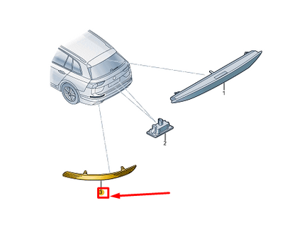 new vw golf cd mk8 rear left bumper reflector 5h9945105 original