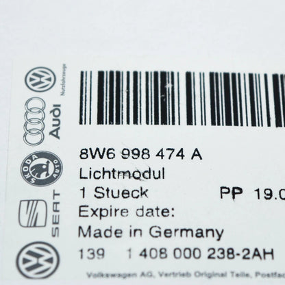 NEW AUDI A5 CABRIO 8W6 FRONT RIGHT DRL LIGHT LED MODULE UNIT 8W6998474A ORIGINAL