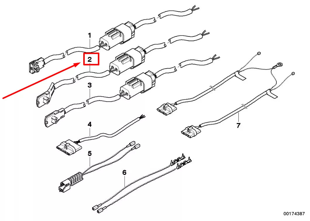 NEW BMW 5 E39 SEAT PLUG REP.CABLE 9118121 61129118121 ORIGINAL