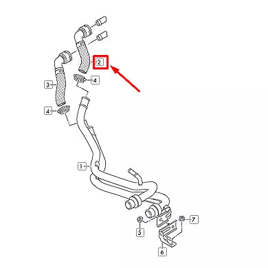 NEW VOLKSWAGEN ARTEON 3H7 FEED COOLANT HOSE 3Q0815369