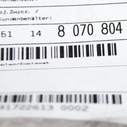 NEW BMW 5 G30 M REAR TRUNK BOOTLID BADGE 51148070804 8070804 ORIGINAL