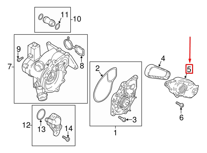 NEW VW BEETLE 5C WATER PUMP BELT COVER 06L109121B ORIGINAL