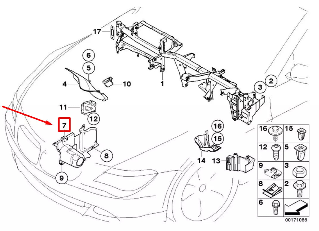 NEW BMW 6 CABRIO E64 RIGHT STEERING GEAR COVER 51717906522 7906522 ORIGINAL