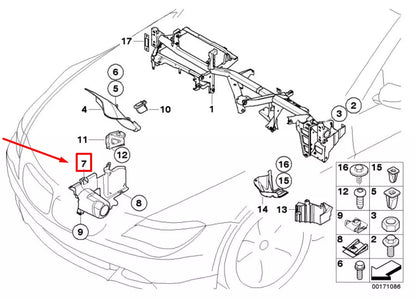 NEW BMW 6 CABRIO E64 RIGHT STEERING GEAR COVER 51717906522 7906522 ORIGINAL