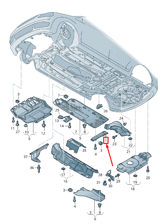 NEW AUDI A3 SPORTBACK 8P LEFT REAR STONE GUARD 1K0825001B ORIGINAL