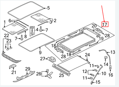 new volkswagen jetta mk6 sunroof frame 1k9877049a original