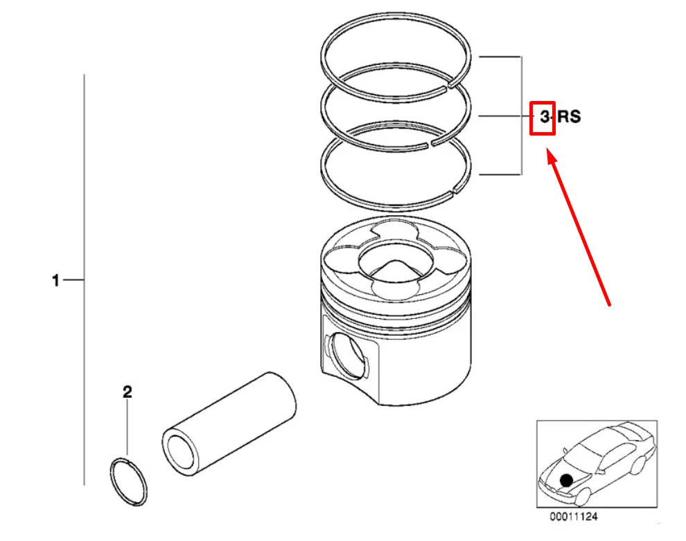 NEW BMW X5 E70 PISTON RINGS KIT 7805805 11257805805 ORIGINAL