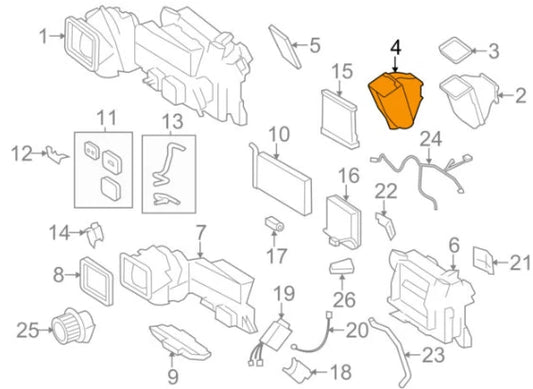 NEW MERCEDES BENZ SPRINTER 906 EVAPORATOR HEATER INSULATION A9068310096