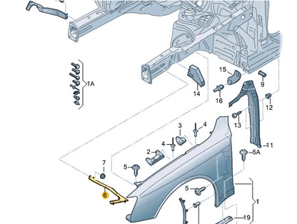 NEW AUDI A5 RS5 CABRIO SPORTBACK 8T FRONT RIGHT FENDER HOLDER 8T0821136H