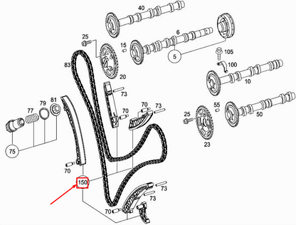 new mercedes-benz e cabrio a207 chain sliding rail kit a6420502700 original