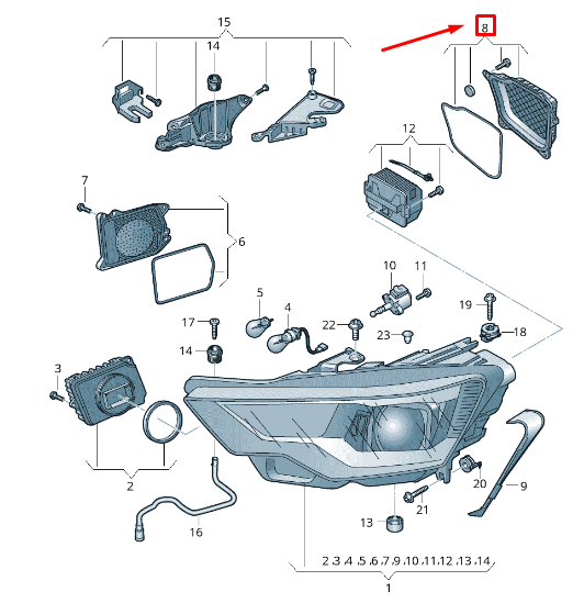 NEW AUDI A6 4A C8 LEFT HEADLIGHT COVER CAP 4K0941159A ORIGINAL