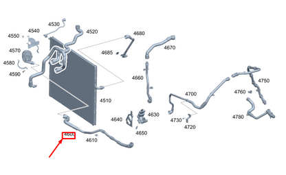 new mercedes-benz gle w167 coolant line a1675004102 original