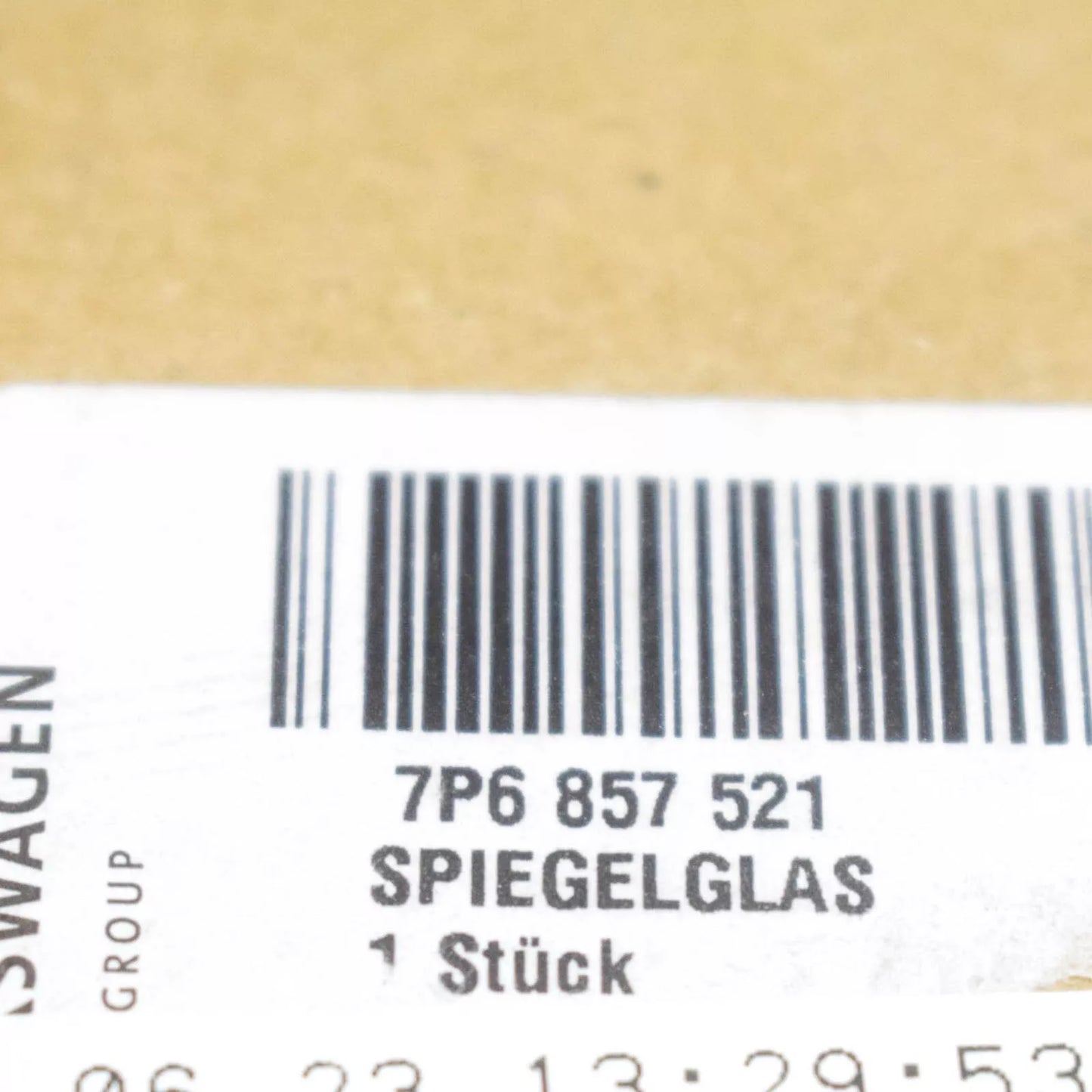 NEW VOLKSWAGEN TOUAREG 7P FRONT LEFT DOOR MIRROR GLASS 7P6857521C ORIGINAL