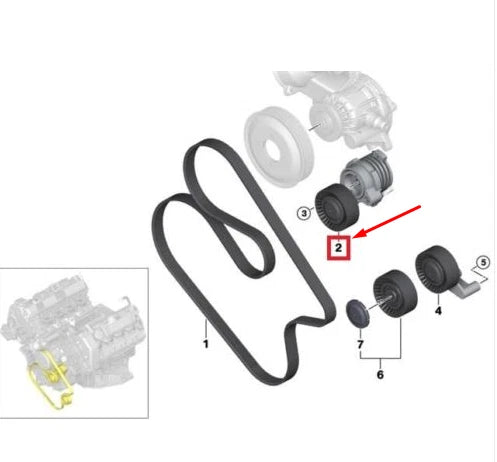 NEW BMW X5 E70 BELT TENSIONER 11287545296 7545296 ORIGINAL