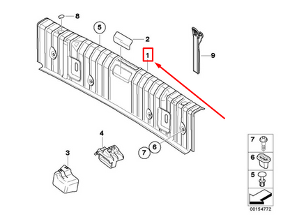 new bmw 3 e90 trunk loading sill cover 51477059258 7059258 original