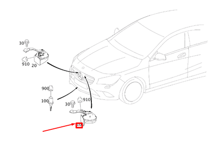 new mercedes-benz cla c117 left side horn 420hz a0005403003 original