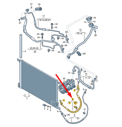 NEW AUDI Q7 4M REFRIGERANT LINE 4M0816721BC