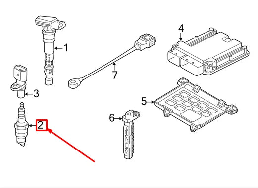 NEW AUDI A8 4H D4 IGNITION SPARK PLUG 06K905601M