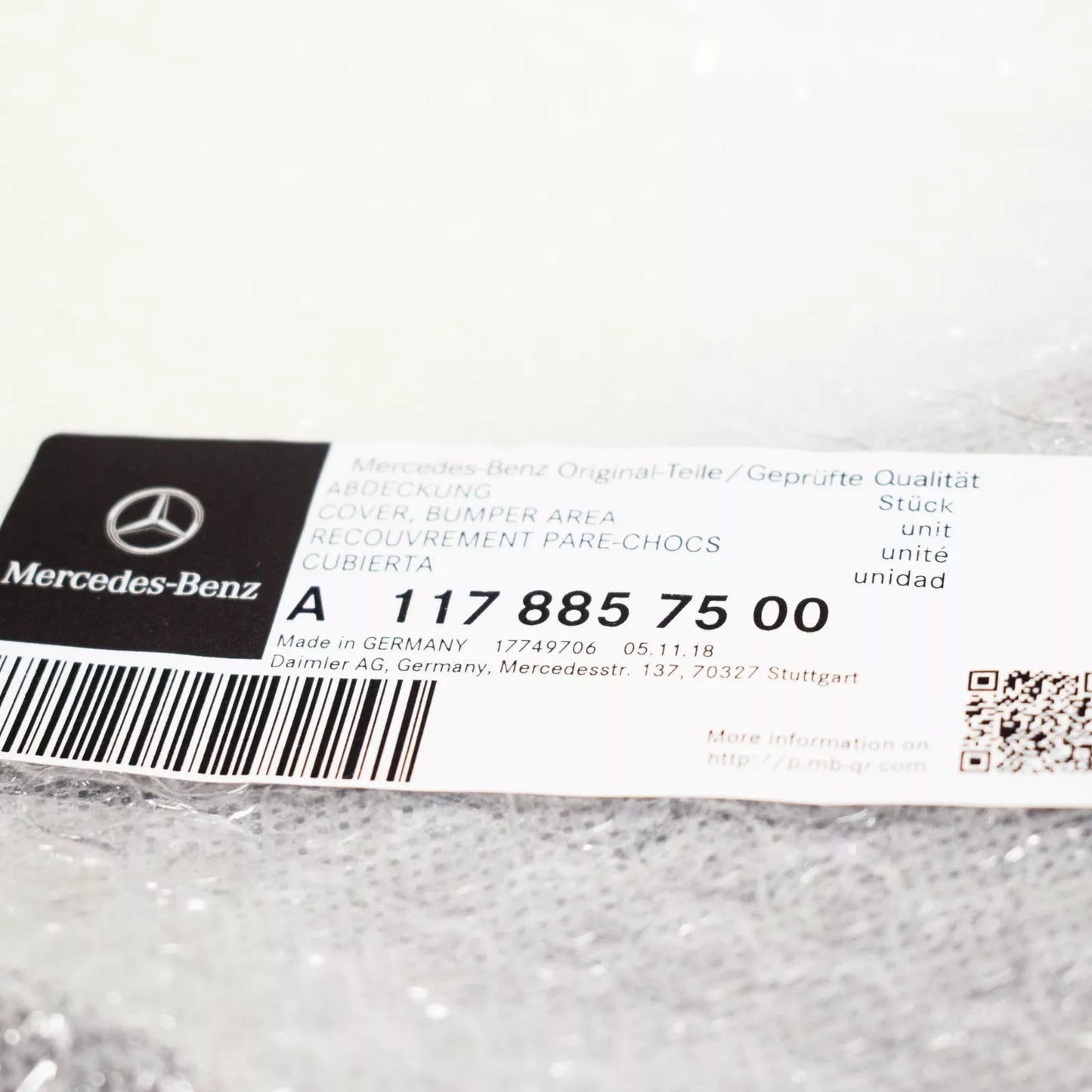 NEW MERCEDES-BENZ CLA COUPE C117 FRONT LEFT BUMPER COVER A1178857500