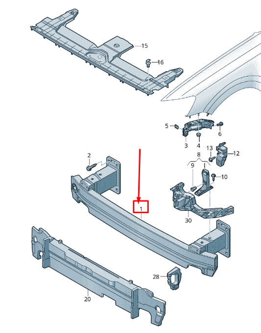 new audi q7 4m front bumper carrier 4m0807109c original