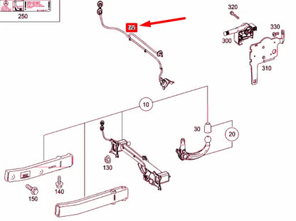 NEW MERCEDES-BENZ ML W164 TRAILER HITCH WIRING HARNESS A1644406932 ORIGINAL