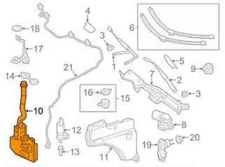 NEW MERCEDES BENZ GL X166 WINDSHIELD WASHER RESERVOIR TANK A1668690620 ORIGINAL