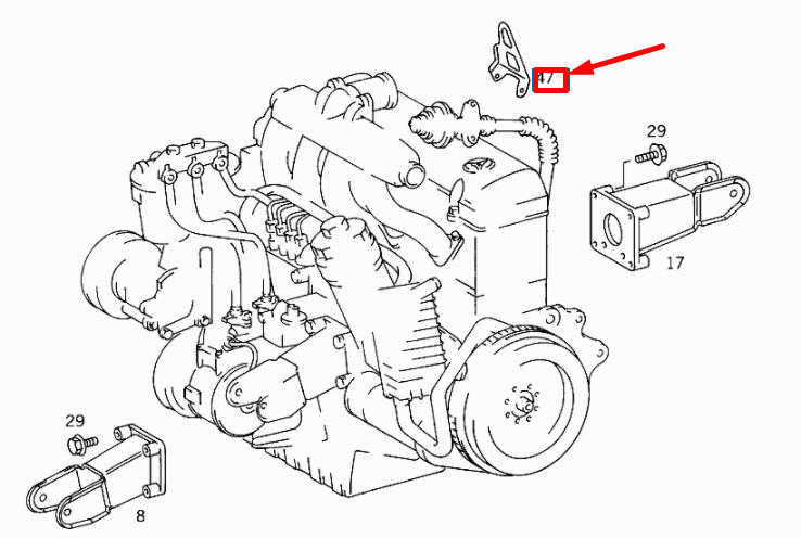 NEW MERCEDES-BENZ SPRINTER W903 ENGINE SUSPENSION EYE A6012230541 ORIGINAL