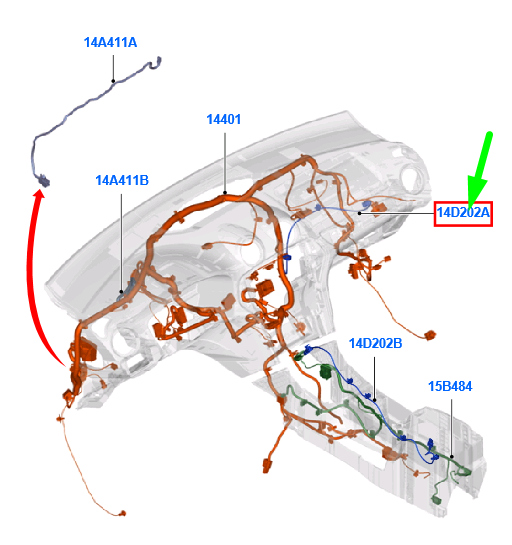 new ford mondeo mk4 dashboard phone interface wire cable 1692628 original