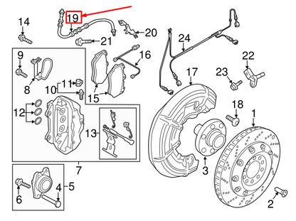 NEW AUDI A5 SPORTBACK 8T FRONT BRAKE HOSE 8T0611707B ORIGINAL