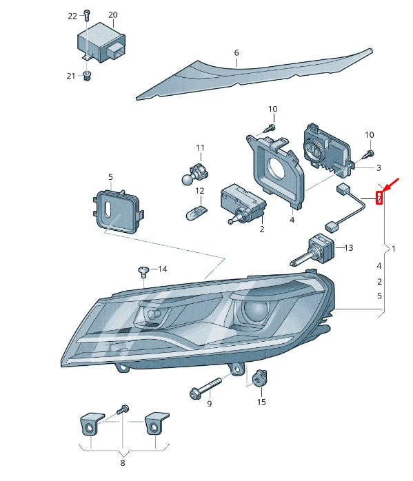 NEW VW TOUAREG 7P MK2 GAS DISCHARGE LAMP ADAPTER CABLE LOOM 7P6971671