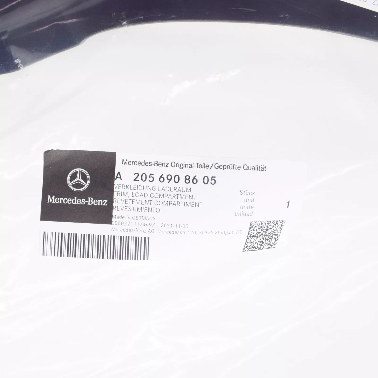 NEW MERCEDES-BENZ C W205 REAR RIGHT LUGGAGE DRIP TRIM COVER A2056908605 ORIGINAL