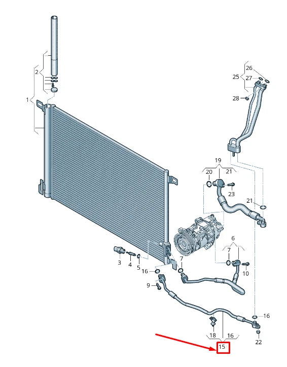 NEW AUDI A6 C8 A/C REFRIGERANT LINE 4K0816741AT
