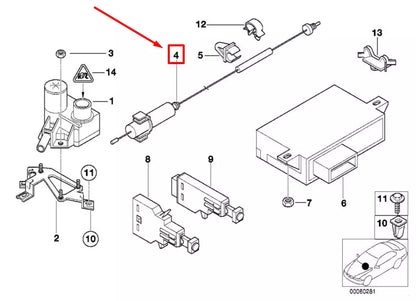 NEW BMW 5 E39 CRUISE CONTROL SYSTEM CABLE 8380085 65718380085 ORIGINAL