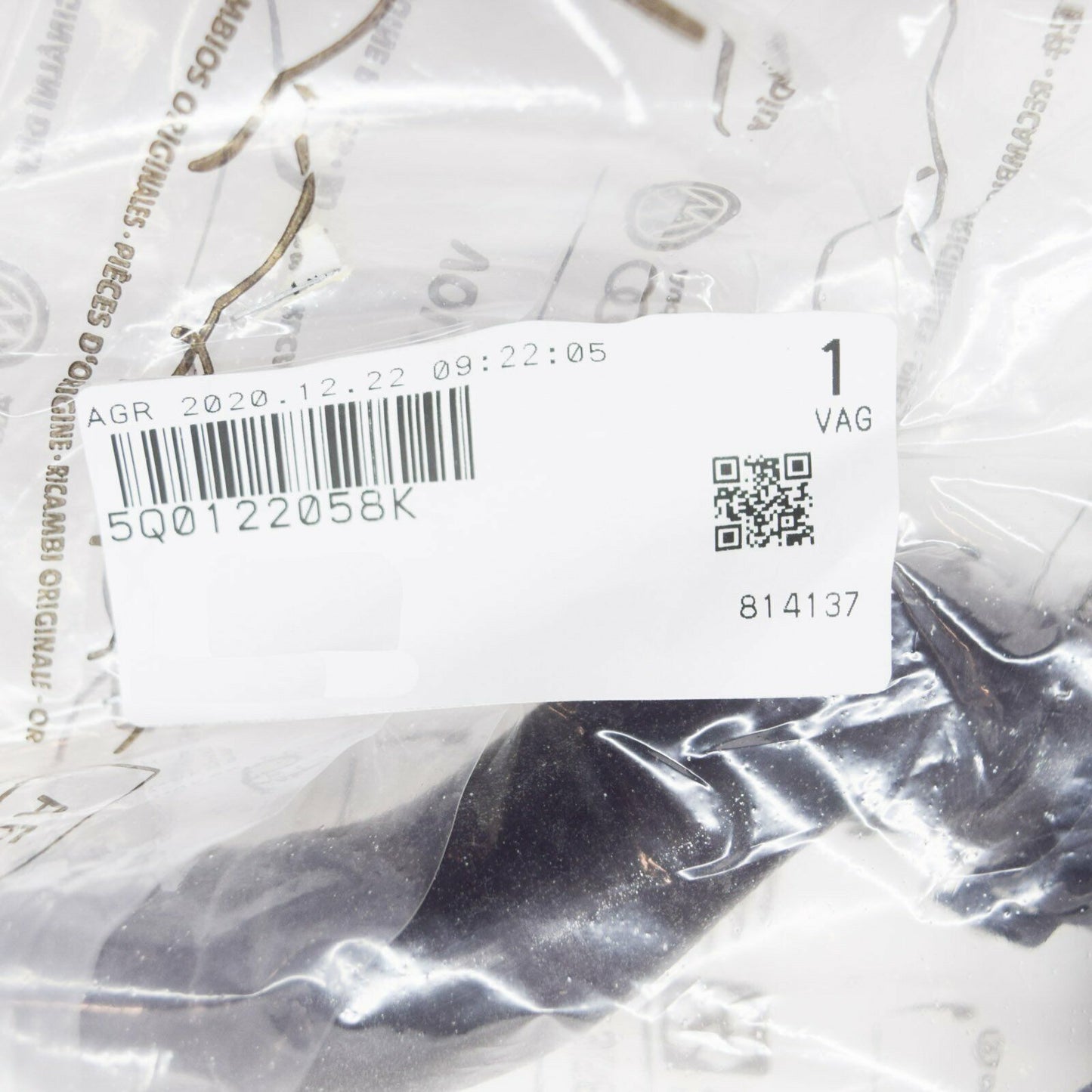 NEW VOLKSWAGEN GOLF MK7 COOLANT HOSE 5Q0122058K 2017 ORIGINAL